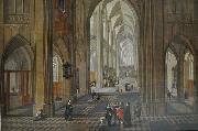 Pieter Neefs View of the interior of a church painting